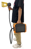 Máquina de marcação a laser de fibra de bateria de mão, máquina de gravura de pneus